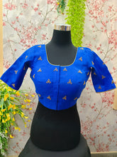 Royal blue blouse with small bhutas